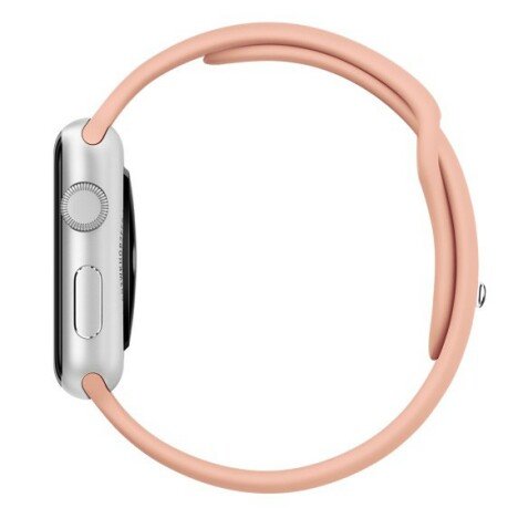 Curea iUni compatibila cu Apple Watch 1/2/3/4/5/6/7, 42mm, Silicon, Vintage Rose