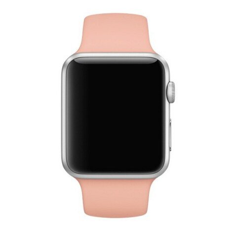 Curea iUni compatibila cu Apple Watch 1/2/3/4/5/6/7, 42mm, Silicon, Vintage Rose